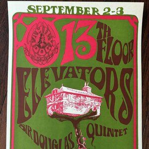 1966 Mouse Kelley 13th Floor Elevators Family Dog Fillmore Era Poster FD 24